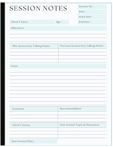 Session Notes Notebook cover