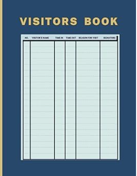 Visitors Sign In & Out Book cover