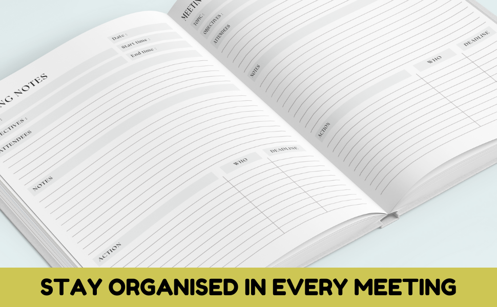 Meeting Minutes Notebook
