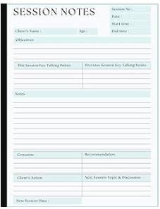 Session Notes Notebook